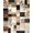 Brown Beige Black, Pattern 12, variant on Design&I 8'x10' Washable Area Rug Round Tapete Abstract Geometric Circle Weathered Distressed Southwestern for Living Room, Family Extra Large Skid-Resistant Low Profile