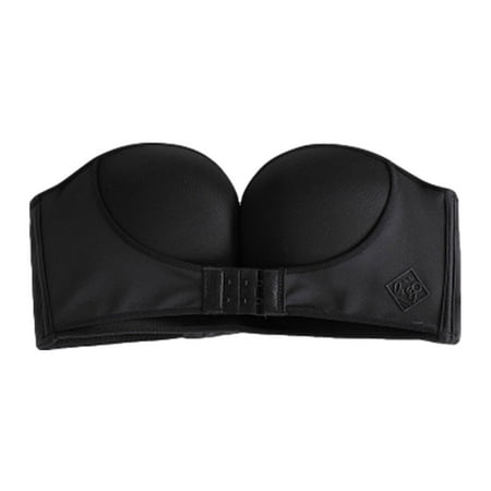 

Atralife Lingerie Women Strapless Front Buckle Lift Bra Push Up Anti-Slip Underwear