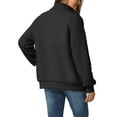 thumbnail image 3 of INSPIRE CHIC Women's Fluffy Fleece Two Pockets Long Sleeve Button Front Closure Casual Coat XL Black, 3 of 6