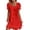 Red, variant on Women's Dresses 2026 Summer Short Sleeve Mini Dress Square Neck Ruffle Hollow Out Eyelet Lace Mini Sundresses,Red (XL)