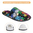 thumbnail image 3 of Balery Colorful Flowers Pantuflas de Casa de Felpa Silenciosas con Diseño Estampado, Zapatillas Cómodas Antideslizantes de Algodón para Interior-Medium, 3 of 8