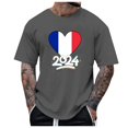 thumbnail image 1 of Wyzesi Polyester T Shirts Men Men's Spring and Summer Fashion Pure Color Printed Before The Bosom Breathable T Shirt Compression T Shirts Men Turtle Neck, 1 of 4