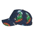 thumbnail image 5 of Haiem Dinosaur Astronaut Space Surfing Baseball Cap Dad Hat Cotton Soft Adjustable Fashion Hats for Men Women Unisex Style Headwear, 5 of 9