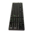 thumbnail image 1 of Juego de teclas de 132 teclas de PC transparente Bling Bling Altura mate ergonómicas personalizadas para Teclado mecánico letras negras transparentes y verdes, 1 of 12