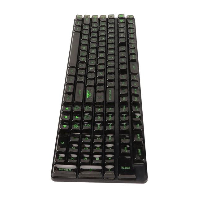 Juego de teclas de 132 teclas de PC transparente Bling Bling Altura mate ergonómicas personalizadas para Teclado mecánico letras negras transparentes y verdes