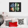thumbnail image 5 of Nawypu Clover American Ireland Flag Canvas Hanging Picture Wood Frame Wall Art Poster Painting Kit for Artwork Decor, 5 of 6