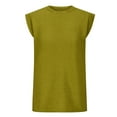 thumbnail image 4 of BLVB Summer Tunic Tops for Women Round Neck Cap Sleeve Basic Shirts Casual Solid Color Blouse Tees, 4 of 6