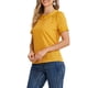 thumbnail image 4 of INSPIRAR CHIC Blusas de Mujer con Cuello Peter Pan en Contraste, Lunares, Manga Corta, Color Amarillo, 4 of 6