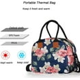 thumbnail image 3 of Insulated Lunch Bags for Women Men - AILKIN Large Tote Adult Lunch Box Side Pockets,Reusable Leakproof Cooler School Lunch Bag for Adult with Adjustable Shoulder Strap at Work Office Picnic,Big Flower, 3 of 6