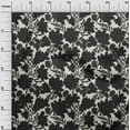 thumbnail image 2 of oneOone Cotton Jersey Black Fabric Stripe & Floral Artistic Craft Projects Decor Fabric Printed By The Yard 58 Inch Wide, 2 of 4