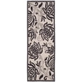 thumbnail image 2 of Safavieh Courtyard Crystal Floral Indoor/Outdoor Runner Rug, Sand/Black, 2'3" x 14', 2 of 9