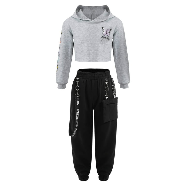 Butterfly sweatshirt and sweatpants set outlet