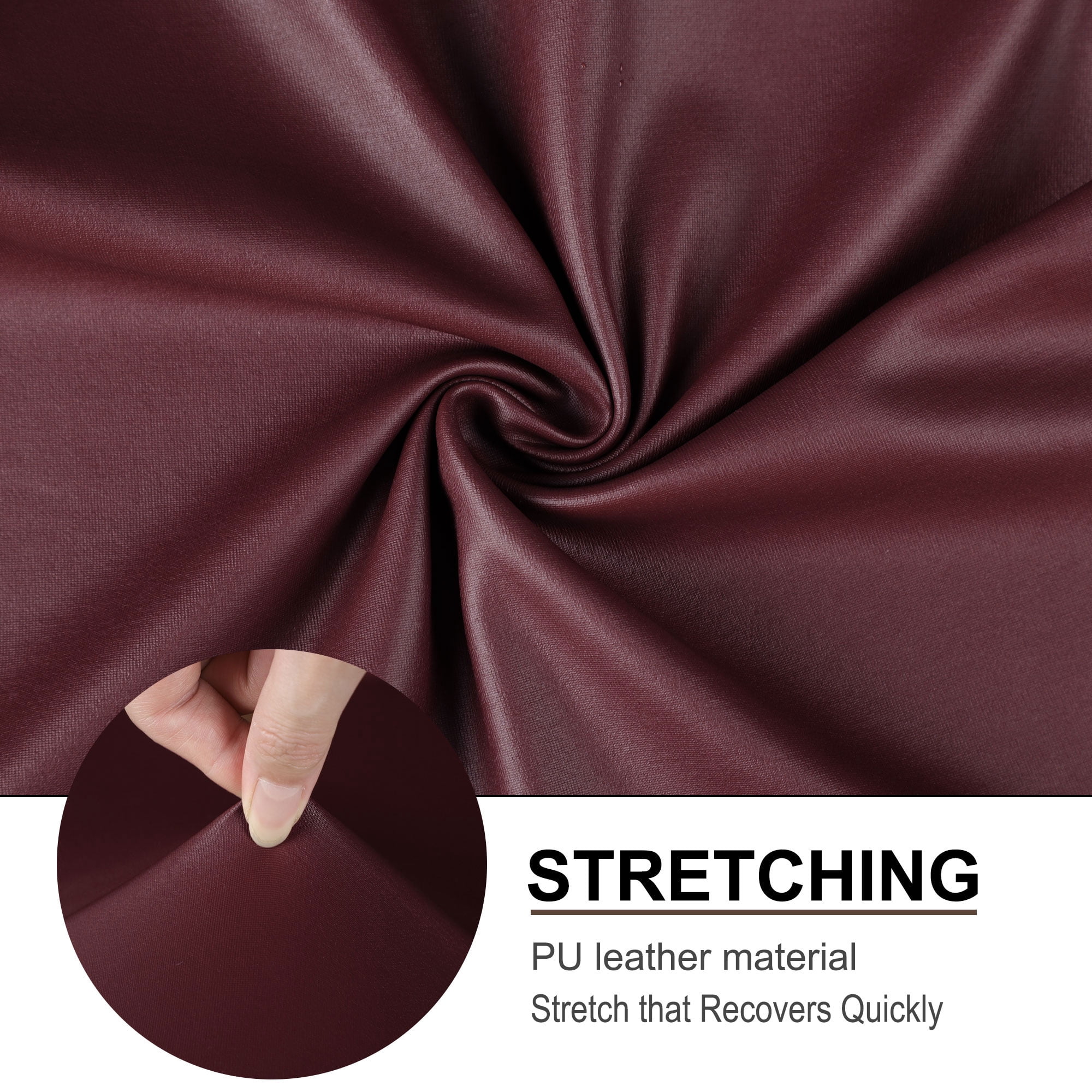 Unique Bargains Waterproof Bar Stool Covers for Short Back Chair Slipcovers Burgundy 1 Pc