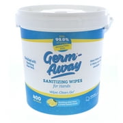 Germ-Away Hand Wipes, 400 Wipes in Dispensing Bucket