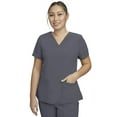 thumbnail image 2 of STAT MEDICAL WEAR Women’s Scrubs Set-2 Pocket V-Neck Scrub Top with 5 Pocket Joggers Pant Set (Size M, Color Pewter) Perfect Uniforms for All Nurses, Health Care and Medical Professionals from, 2 of 7