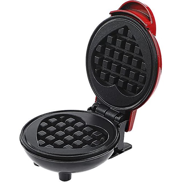 Mini waffle maker, waffle makers Small waffle machine with non-stick coating, for children's birthday parties, family celebrations, Easter or Christma