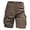 ZA-Coffee shorts men, variant on Men's Outdoor Cargo Shorts Flat Front Baggy Shorts with Multi Pockets Solid Color Lightweight Hiking Shorts Khaki 42