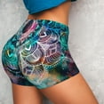 thumbnail image 2 of Sikiie Watercolor Mandala Print Workout Shorts Women Scrunch Butt Gym Shorts Seamless High Waist Tummy Control Yoga Biker Athletic Shorts, 2 of 5