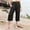 Black, variant on Juslio Girls Pants Girls Casual Smocked High Waist Pant Loose Wide Leg Trousers Cropped 4-14 Years（Black Capris， 4 Years）