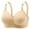 Beige, variant on Women's Plus Size Comfortable No Underwire Bra Thin Breathable Everyday Wear Bras for Women, Coffee, Size 46