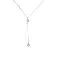 thumbnail image 3 of serony Simple Women Rhinestone Necklace Girl Simple Pendant Chain Adjustable Silver Gold Elegant Gift Jewelry, 3 of 6