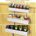 thumbnail image 5 of White Over The Door Pantry Organizer, Pantry Organization And Storage, Metal Hanging Spice Rack Shelves Door, Home & Kitchen Essentials, Laundry Room Bathroom Organization, 5 of 6