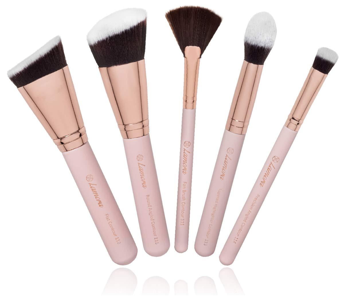 Pro Face Contour Brush Set - Synthetic Contouring Sculpting and Highlighting Kit - Cream Blush Powder Flat Nose Round Small Angled Fan Tapered Precision Foundation Makeup Brus - Walmart.com