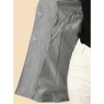 thumbnail image 5 of INSPIRE CHIC Women's Elegant Notched Lapel Button Single Breasted Winter Coat Grey XL, 5 of 5
