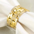 thumbnail image 2 of New Men's Wide Version Micro-Set Zircon Rings, 2 of 2