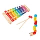 thumbnail image 5 of Xilófono de madera para niños de 8 escalas, con juguete giratorio, con mazos, instrumento musical para bebés, para bandas de niños pequeños, 5 of 9