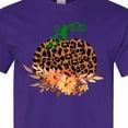 thumbnail image 4 of Inktastic Cheetah Print Pretty Pumpkin with Fall Leaves T-Shirt, 4 of 5