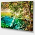 thumbnail image 2 of Colorful Lake with Tree Trunks - Landscape Canvas Wall Art, 2 of 3