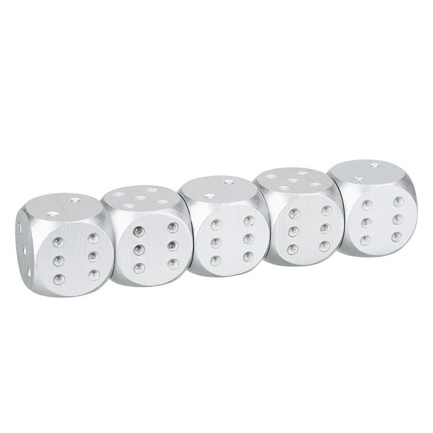 Juego de dados de Metal de 6 lados juego de dados DND de aleación de aluminio de 5 piezas con caja de almacenamiento juego de mesa accesorios de dados para juegos de póquer ANGGREK Otros