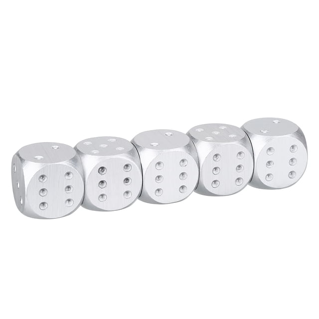 Juego de dados de Metal de 6 lados juego de dados DND de aleación de aluminio de 5 piezas con caja de almacenamiento juego de mesa accesorios de dados para juegos de póquer ANGGREK Otros