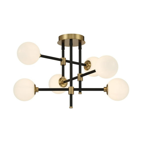 Kovacs P8156 Cosmet 6 Light 20" Wide Semi-Flush Ceiling Fixture - Brass