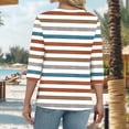 thumbnail image 5 of Neewe V Neck Blouses for Women Dressy Casaul 3/4 Length Sleeve Womens Tops Button Down Shirts, 5 of 6