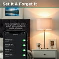 thumbnail image 6 of iHome Smart Plug, 15A Wi-Fi Outlet, Works with Alexa & Google Home, App Control, Timer, 2 pack – White, 6 of 9