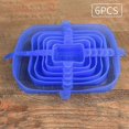 thumbnail image 3 of Stretchable Silicone Lids, 6 Pack Silicone Lids, Stretchable, Square Reusable, 3 of 5