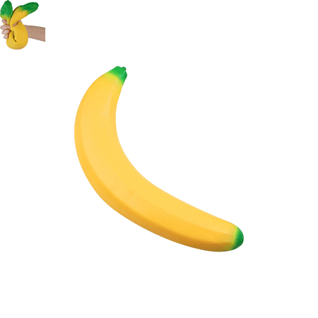 Banana Stress Relief Fidget - Soft PU Foam Desk Accessory | Lightweight Squeeze Fidget for Adults | Novelty Office Decor & Relaxation Tool