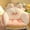 Pink, variant on Cute Cartoon Lamb Seat Cushion with Backrest – Plush Lumbar Support Chair Pad for Desk, Office & Dorm