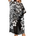 thumbnail image 4 of HELLHERO High Quality Fabrics Long Kimono Cover Ups for Swimwear Women for Beach Lightweight Free Size Bathing Suit Cover Up Abstract Tropical, 4 of 6