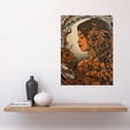 thumbnail image 2 of I am Woman Modern Floral Linocut Illustration Large Wall Art Poster Print Thick Paper 18X24 Inch, 2 of 5