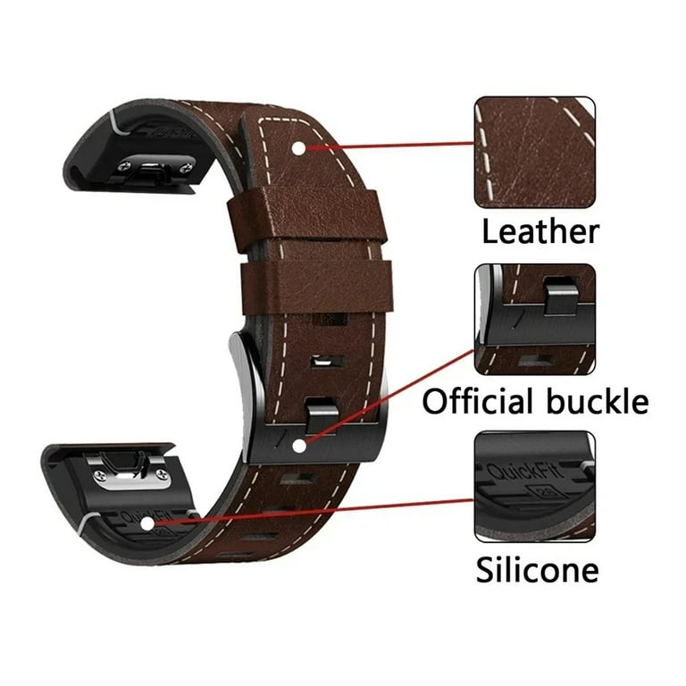 EKSIL 22 Bracelets De Sport En Cuir De Silicone 26 Mm Pour Montre