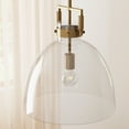 thumbnail image 5 of Nathan James Leigh 1-Light Brass Gold Pendant Lighting for Kitchen Island with Oversized Glass Shade and Adjustable Cord, Vintaged Brass Finish, 5 of 8