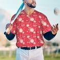 thumbnail image 6 of Daiia Hello Summer Flamingo Mens Baseball Jersey Button Down Shirts Short Sleeve Sports Uniforms-Large, 6 of 9