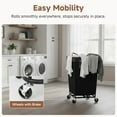 thumbnail image 5 of 160L Laundry Basket with Wheels, Large Rolling Hampers for Clothing Organizer, Dirty Clothes Basket for Hotel, Home, Closet, Dorm, Black, 5 of 8