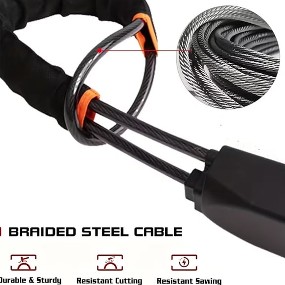 Car Steering Wheel & Seat Belt Lock - 17" Universal Anti-Theft Device for Vehicles, SUVs, Golf Carts | Compact & Lightweight Security Lock with Multi-Function Keys (Black)