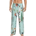 thumbnail image 2 of Kdxio Christmas Winter Animals Print Men's Sleep Pajama Pant Lounge Pants with Pockets, 2 of 8