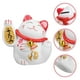 thumbnail image 5 of Adorable hucha de cerámica Maneki Neko, figura de gato de la suerte para decoración del hogar y ahorros, ideal como regalo para la buena suerte, color blanco, 5 of 7