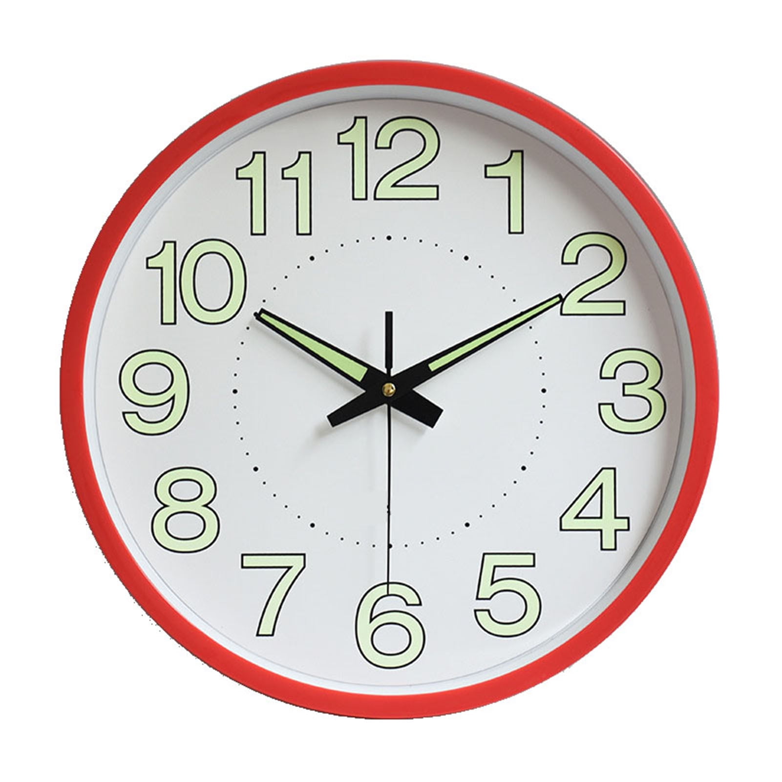 Luminous Wall Clock, 12 Inch Round Quartz Clock Silent Battery Operated